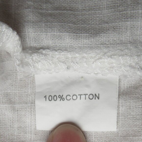 Princess Polly White Cotton Sheer Hem Top | Size US 0 - Picture 8 of 10